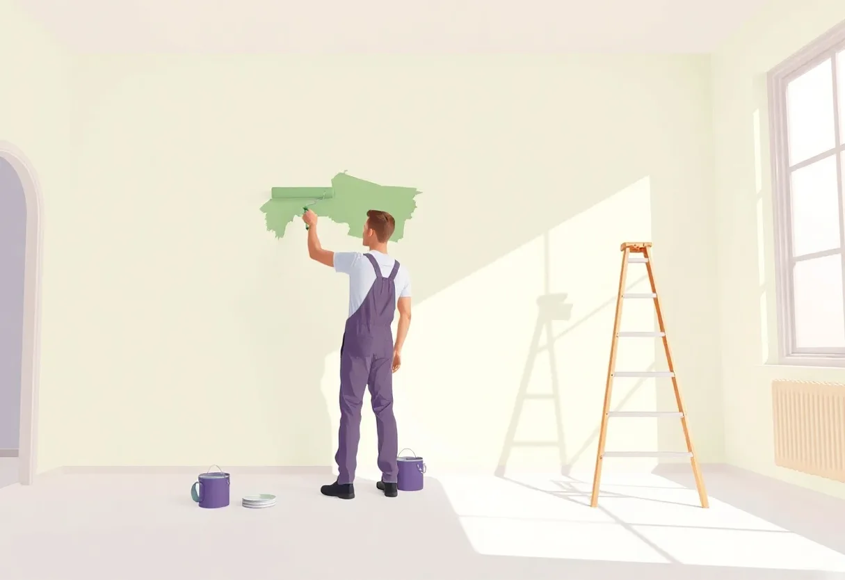 Peintre Harnes 62440 en intervention sur un chantier
