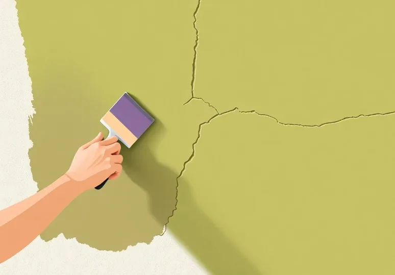 Ponçage et rebouchage des fissures avant mise en peinture